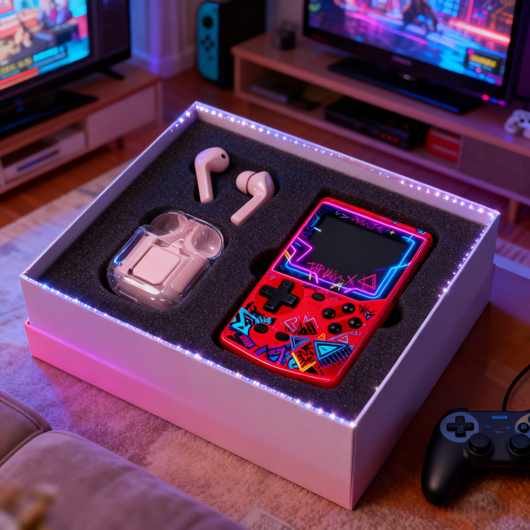 2pcs Game Console And Headphones Trendy Combination