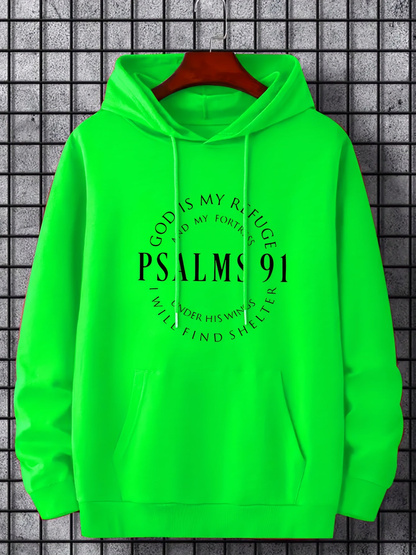 Psalms 91 Relief Motif Apparel Inspirational Hoodie