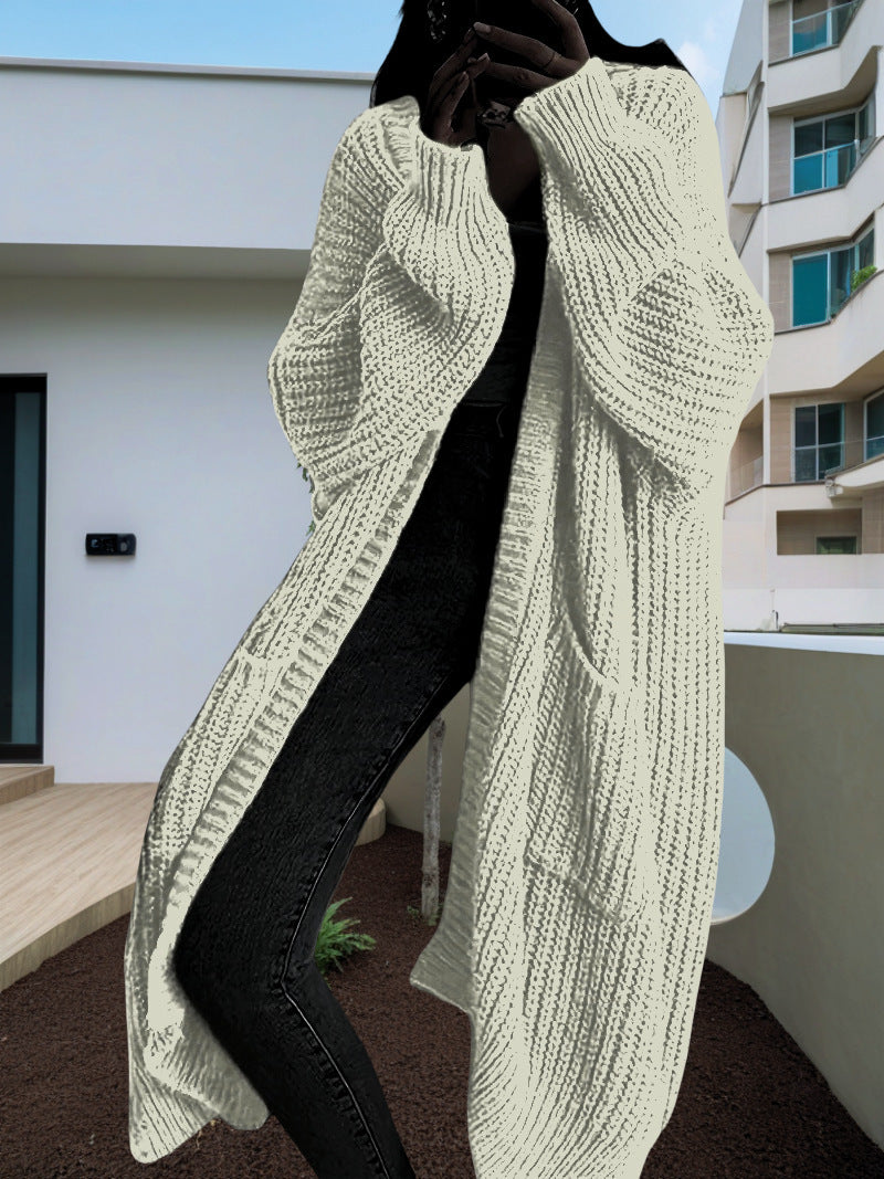 Women's Loose Autumn And Winter Long Knitted Cardigan
