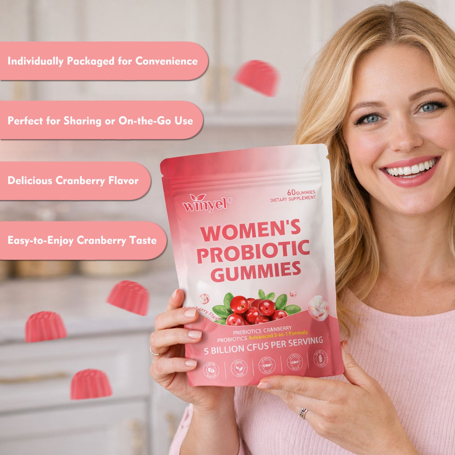 Women's Cranberry Probiotic Gummies