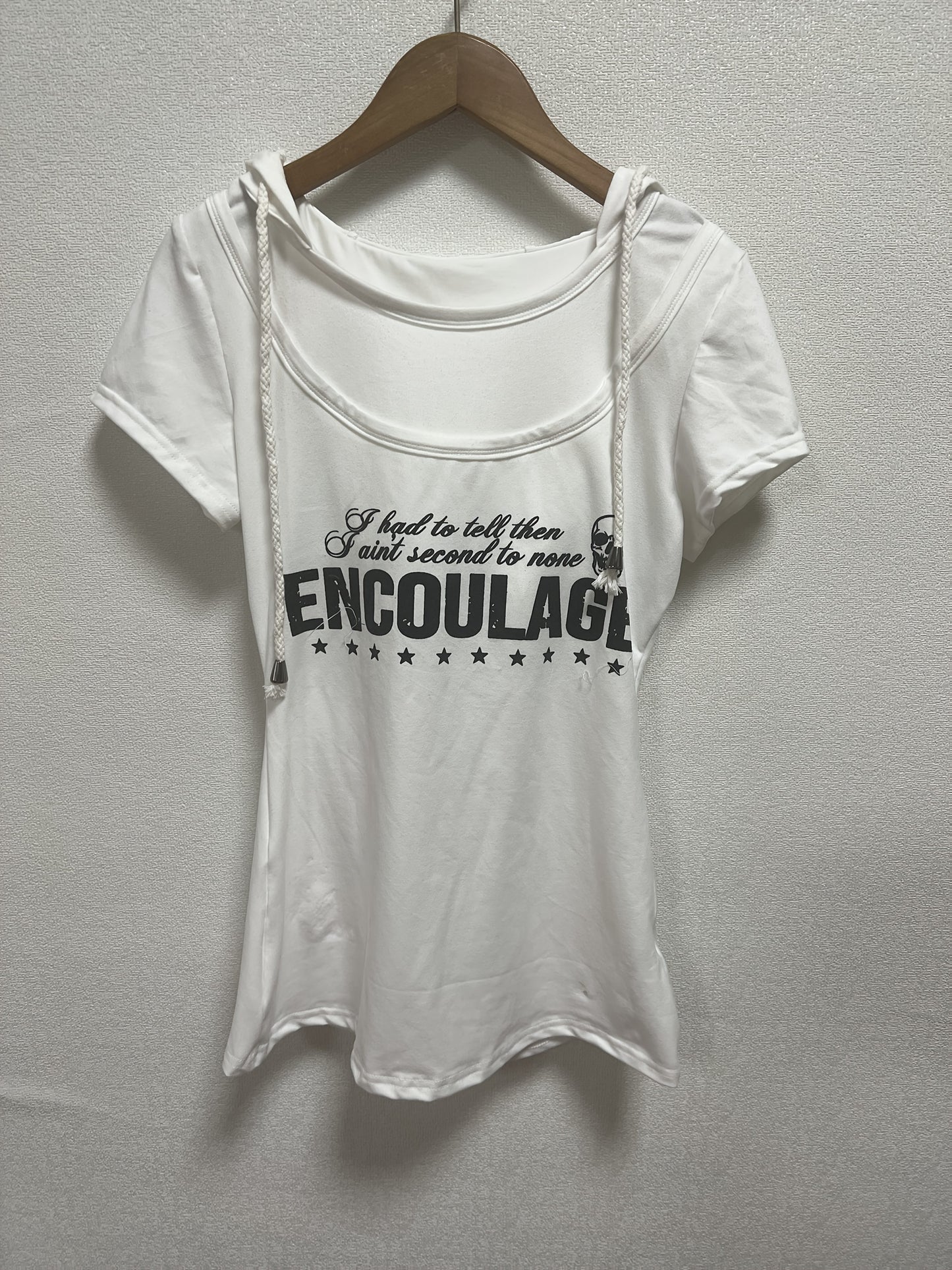 Women's White Y2K Hoodie Casual Pullover