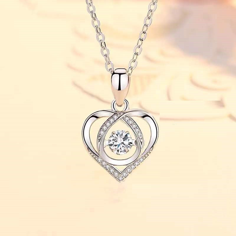 S925 Beating Heart-shaped Valentine's Day Necklace