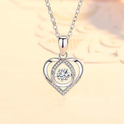 S925 Beating Heart-shaped Valentine's Day Necklace