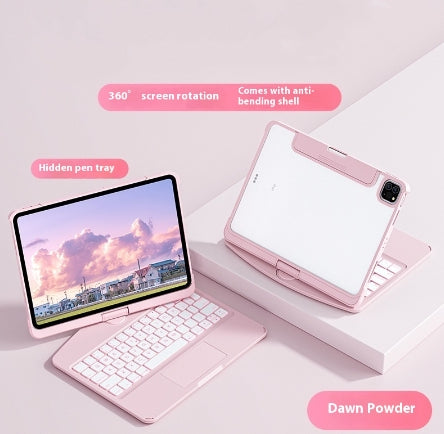 360 Swivel Keyboard Clear Case For I Pad with Pen Slot