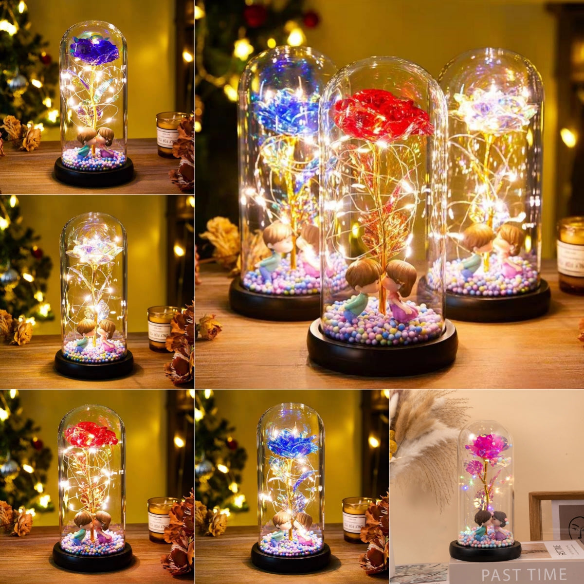 LED Eternal Rose in Glass Valentines Day Gift