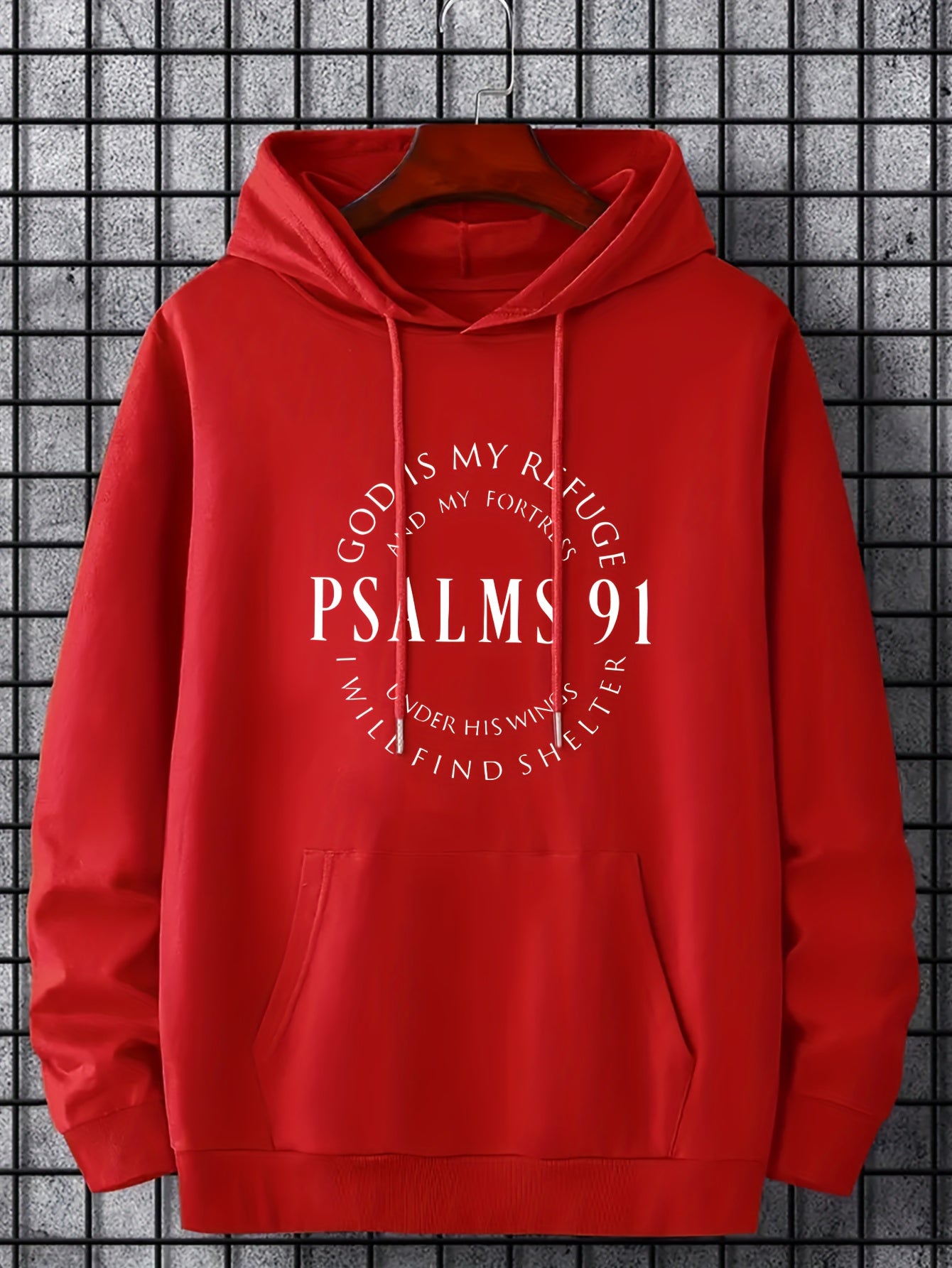 Psalms 91 Relief Motif Apparel Inspirational Hoodie