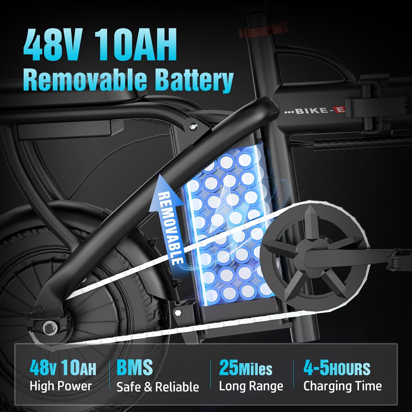 500W Lightweight Folding Electric Bike for Adults