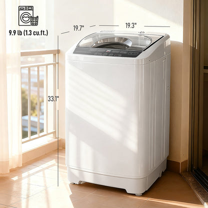 Full Automatic Compact Washing Machine with 8 Programs and 6 Water Levels