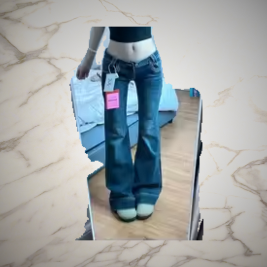 Vintage Y2K Jeans High Street Low-Waisted Jeans