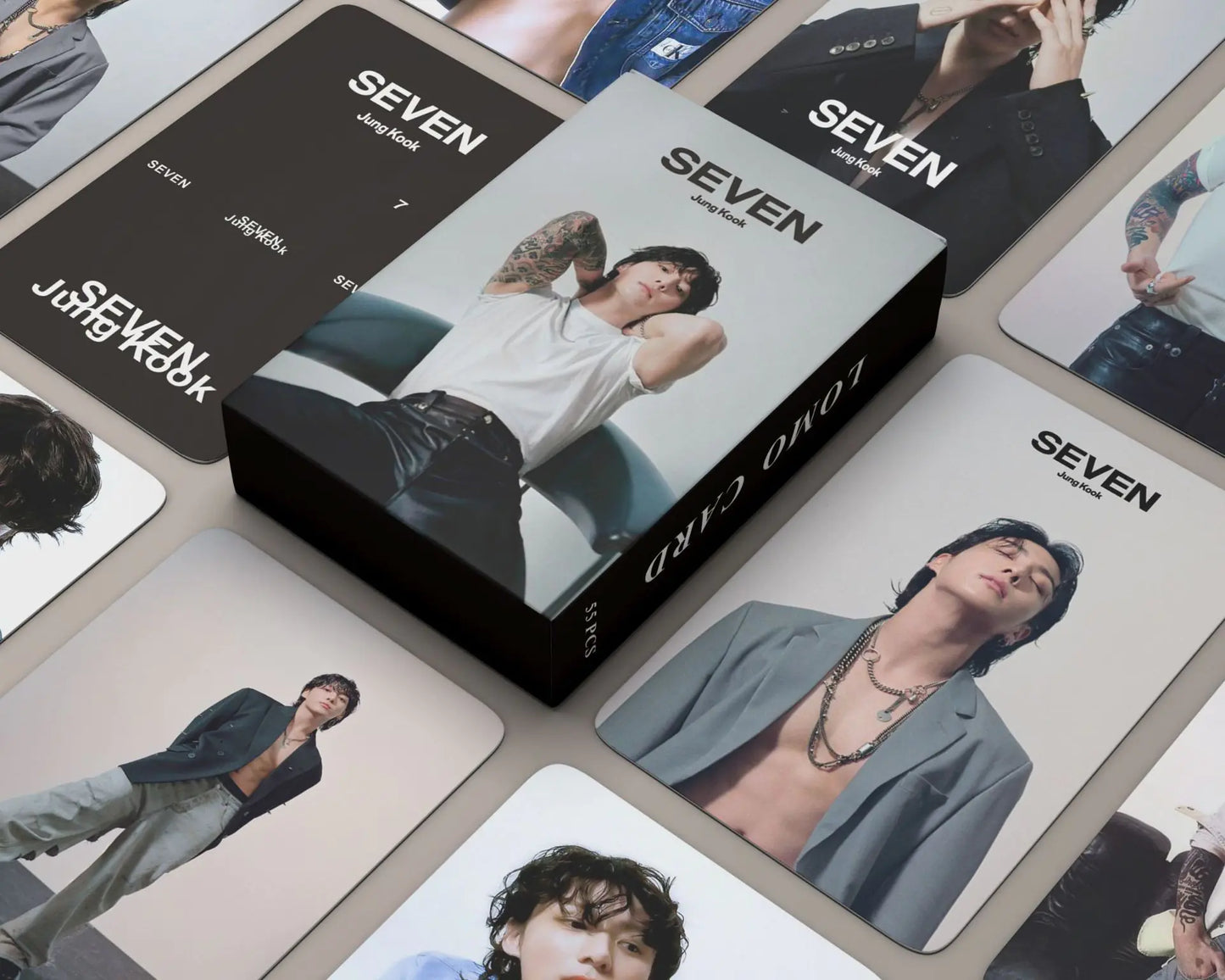 JungKook SEVEN Album Lomo Card Collection (55 Cards)