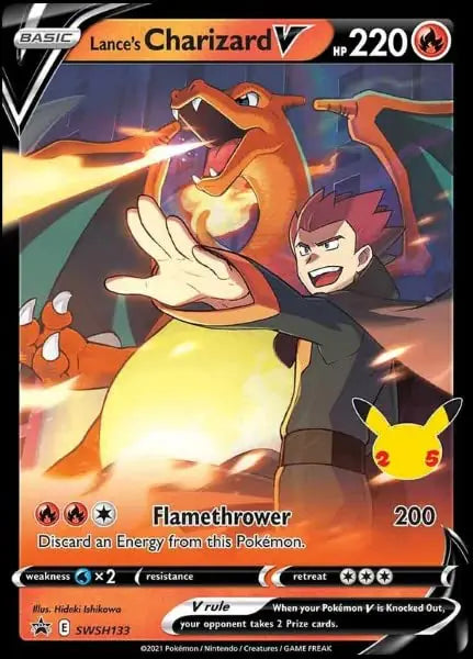 Lances Charizard SWSH133 - Black Star Promo - Pokemon Celebration Card - Holo Foil